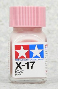 TAMIYA 琺瑯系油性漆 10ml 亮光粉紅色 X-1